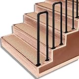 MMQQ Treppenhaus Handlauf rutschfest U-förmiger Rohr Geländer-Handlauf, Industrieller schmiedeeiserner Treppen-Handlauf für Keller/Loft/Korridor/Innen/Auß
