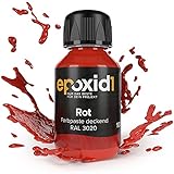 epoxid1® Farbpaste Epoxidharz | Deckende Epoxidharz Farbe | Paste zum Färben von Kunstharz | kräftig deckend & brilliant | Farben für Epoxidharz (Rot RAL 3020)