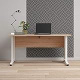 Tvilum Prima Schreibtisch 150x80cm Bürotisch Arbeitstisch Tisch Eiche Struktur Gestell Weiß