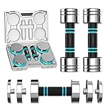 Dumbbells Hanteln aus Stahl Ultrakompaktes, verstellbares Kurzhantelset aus Chrom rutschfeste Neopren-Hand Allzweck-Heimgymnastik Bürogymnastik Training Fitnessgeräte Allzweck