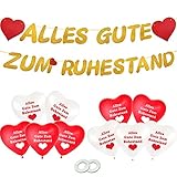 Deko für Den Ruhestand,Alles Gute Zum Ruhestand Girlande,Alles Gute Zum Ruhestand Luftballon,Ruhestand Banner für Ruhestand Party,Partyzubehö