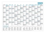 XXL Wandkalender 2022 / Kalender Jahresplaner - 14 Monate Jahreskalender + Gratis Urlaubsplaner 2022 (86 x 59 cm)