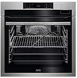 AEG BSE798280M Einbaubackofen/SteamPro – Multidampfgarer + SousVide/WiFi-Vernetzung/Dampfreinigung/Kerntemperatursensor/SoftClosing/Touch-Bedienung/Grillfunktion/Display mit Uhr/A++, E