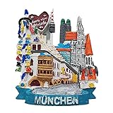 Street View of München Germany 3D Kühlschrankmagnet Souvenir Geschenk Home & Kitchen Dekoration Magnetaufkleber München Deutschland Kühlschrankmag