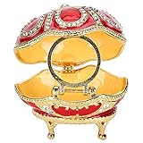 Jinyi Glänzende Eierdekoration, eiförmige Möbel Eierförmige Schmuckschatulle Schmuckschatulle Schmuckschatulle Praktisch für die Heimdekoration zum Sammeln von M