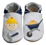 HOBEA-Germany Baby Krabbelschuhe Jungen, Kinderhausschuhe Jungen, Lederschuhe 24/25 (24-30 Monate), M