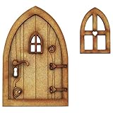 Orderking Beliebteste Wichteltür, Feentür, Elfentür aus Holz Zum öffnen mit Lustigem Wichtel,Spielhausdekorationstür Basteltür 3D-Deko zur Selbstmontage Elfentür Wichteltür Set (Wichteltür B)