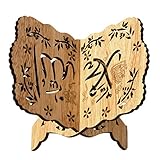 Hölzernes Bücherregal Eid Mubarak Al-Fitr Bücherregal Kuran Koran Koran Heiliges Buch Ständer Halter Kuran Quran Koran Heiliges Buch Standhalter Holz Rehal Islam Home Dekoration, 6.45x5.03x5.51