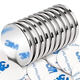 10 Stück 30 x 3 mm Magnete Stark, 8 kg Zug Starker Magnet, Neodym Magnet, Magnete Selbstklebend Stark, Kühlschrankmagnete, Magnete für Magnettafel, Seltenerdmagnete mit doppelseitigem Kleb
