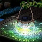 KBKH LED Solarleuchten Außenglasleuchten Gartenleuchten automatische Beleuchtung in der Nacht IP55 wasserdicht geeignet for Outdoor-Urlaub Dekorationen und Neujahr Dekorationen (2 Stück, Farbe)