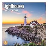 Bright Day Wandkalender 2022 Leuchttürme 30,5 x 30,5 cm, entspannende Landschaft Küstenurlaubs-Insp