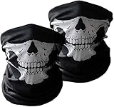 Xpassion Multifunktionstuch 3 Stück Premium Sturmmaske Totenkopf - Sturmhaube als Wärm- und Schutztuch - Halstuch, Face Shield, Gesichtsmaske, Skull Maske für Motorrad Fahrrad Ski Paintball Gamer Karneval Kostü