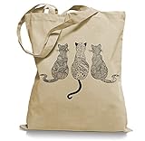 Ma2ca Cats Katzen - Stoffbeutel Tragetasche/Bag/Jutebeutel WM1