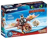 PLAYMOBIL DreamWorks Dragons 70729 Dragon Racing: Fischbein und Fleischklops, Ab 4 J