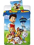 Bettwäsche-Set Paw Patrol, 100x135cm 40x60 cm, 100% Baumwolle,