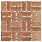 Susany 11 Stück Terrassendielen | WPC Terrassenfliesen 30 x 30 cm | Gesamtfl?Che 1 qm für Terrassen, Balkone oder B