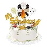 QGS Schulanfang Tortendeko Schulkind ABC 123 Cupcake Topper Schulanfang Luftballons Kuchen Dekoration Einschulung Tortendeko Mädchen und Junge ungiftig und wiederverwendb