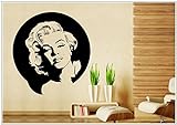 Deco-idea Wandtattoo wandaufkleber wandsticker Photo Porträt Marilyn Monroe wph005(070 schwarz, set4:ca. 80 x 77 cm)