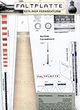 Kartonmodell Marke 'Faltplatte: Berliner Fernsehturm' - Maßstab 1:800 - 2 Bög