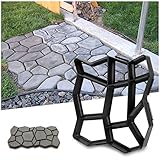 YAOBLUESEA Gehweg Form Betonform von Gehwegen Schalungsform Gießform Plastikformen für Beton Gehwegplatten für Garten(42,5 x 42,5 x 4cm, in ABS)