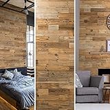 Wandverkleidung aus Altholz Natürliches Vintage Holz Wandpaneele Wanddekoration Holzverkleidung Holzwand Wanddesign von Wooden Wall Design model Nature. (1m2)