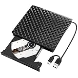 Zacro Ultra Slim DVD-Laufwerk CD-RW / VCD-RW / VCD-RW Dual USB 3.0 Type-C Low Noise Cancelling CD-Player mit 1 Port (Micro USB), geeignet für MacBook, Laptop, Desktop-Computer, Win 7/8/10/X