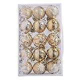 MYBOON 15Pieces 1,57' Weihnachtskugel Ornamente Bruchsichere Weihnachtsbaumkugel Kugeln Anhänger,Hängende Kugel,G