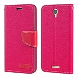 Alcatel One Touch Pop Star 4G 5070X 5070D Hülle, Oxford Leder Wallet Case mit Soft TPU Back Cover Magnet Flip Case für Alcatel One Touch Pop Star 4G 5070X 5070D