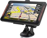GPS Navi Navigationsgeräte für Auto, Navigation für Auto LKW PKW Touchscreen 7 Zoll 8G 256M Sprachführung Blitzerwarnung mit POI,2019 Europa UK 48 Karten(kostenloses Karte-Update)