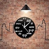 Küchenwandkunst Zimmerbehang Dekorative 3D Wanduhr Pop Quiz Math 3D Wanduhren Saati Art Relojes De Pared Casa for Mathematics L