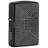 Zippo Harley-Davidson Armor Black Matt 2020 Collectible Pocket Feuerzeug, One S