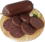 Grützwurst Omas Pfanne | Grützewurst | DDR Rezeptur Tiegelwurst | Black Pudding | laktosefrei Grützeblutwurst 400g