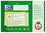 Oxford Schreiblernheft, DIN A4 quer, Lineatur SL (1. Klasse), grün, 10er Pack