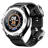 LC.IMEEKE Smartwatch für Damen Herren mit in Ear kabellose Bluetooth Kopfhörer, Fitness Tracker Armband Uhr Fitnessuhr mit Pulsmesser Aktivitätstracker Pulsuhr Schrittzähler, IP67 Armbanduhr Sp