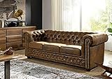 MASSIVMOEBEL24.DE Sofa Chesterfield Antik Optik Vintage Chesterfield b