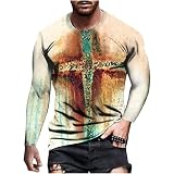 Unisex Vintage Glaube Jesus Kreuz Druck Lässige T-Shirts Inspirierende Religiöse Glauben Kleidung Lässige Pullover Sw