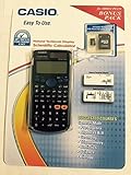 Casio Natural Textbook schwarz Wissenschaftlicher Taschenrechner mit Bonus 2 GB Micro SD Karte mit Adap