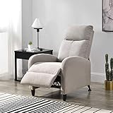 [en.casa] Polstersessel Bregenz Relaxsessel Relaxliege 102x60x92 cm Liegesessel Fernsehsessel Sessel mit Verstellbarer Rückenlehne TV Sessel aus Textil B