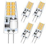 G4 LED 2.5W Lampen, 3000K Warmweiß 2.5W LED Birnen Ersetzt 25W Halogenlampen, 230LM 12V AC DC Nicht Dimmbar,Kein Flackern Stiftsockellampe G4,5p