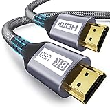 WEOFLY 8K HDMI-Kabel 2.1, 2 m, Hochgeschwindigkeits-HDMI-Kabel mit 48 Gbit/s (8K bei 60 Hz, 4K bei 144 Hz, 2K bei 165 Hz)