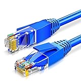 EWDF Ethernet-Kabel Cat6 LAN-Kabel UTP RJ45. Netzwerk-Patchkabel 20/30/40/50m für PS PC. Internet-Modem-Router-Kabel-Ethernet (Color : Blue, Length : 40m)