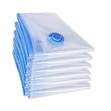 teprovo 6 Stück XL Vakuumbeutel 100x70 cm Vacuum Aufbewahrung Bettwäsche Kleider Qualitäts Beutel Transp