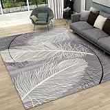 Kunsen kinderteppich Pastell deko Wohnzimmerteppich rechteckig grau schmutzabweisend und maschinenwaschbar terrasse deko antirutsch Teppich 80X160CM 2ft 7.5' X5ft 3'