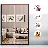LDPENG Fliegengitter Tür 220x270cm(87x106inch) Insektenschutz Fliegennetz Vorhang Hände Frei Nicht Kürzbar für Balkontür Terrassentür Kellertür Wohnzimmer, B