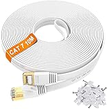 10m CAT 7 Netzwerkkabel Gigabit Ethernet LAN Kabel 10meter- 10000 Mbit s - Patchkabel - Cat7 Rohkabel S/FTP PIMF Schirmung mit RJ 45 Stecker - Switch Router M