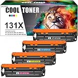 Cool Toner Kompatibel Tonerkartusche als Ersatz für HP 131X 131A CF210X CF210A 128A CE320A 125A CB540A Laserjet Pro 200 Color MFP M276nw M276n M251n M251nw (Schwarz Cyan Gelb Magenta, 4er-Pack)