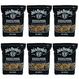 Jack Daniel's Tennessee Whiskey Barrel Smoking Oak Wood Chips für Holzkohle-, Gas- oder Elektro-Grills und Smoker, 450 Kubikzoll (6 Stück)