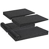 Anpro 2 Stück Studio-Monitor akustische Isolationspads, Stabilisator-Lautsprecherbasis, 30 cm x 17 cm x 3,5 cm (schwarz)