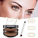 Augenbrauenstempel, Augenbrauen-Stempelkit, Eyebrow Stamp, Augenbrauenpuder für perfekte Augenbrauen jeden Tag, Einfache Anwendung und langer Halt, wasserdichte Augenbrauenschablone, 3 Schab