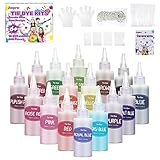 Anpro Tie Dye Kit, 148 batikfarben Set, 16 Bunte Tie-Dye-Textilfarbstoffe, Stoff Textil Farben Tie Dye Kit Kunsthandwerk für Kinder und Erwachsene Fashion DIY